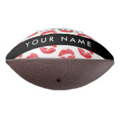 赤い唇,キス,口紅,あなたの名前,パーソナライズ アメリカンフットボール (回転270)