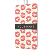 赤い唇,キス,口紅,あなたの名前,パーソナライズ カーエアーフレッシュナー (左)