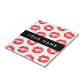 赤い唇,キス,口紅,あなたの名前,パーソナライズ タイル (側面)