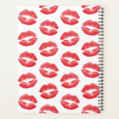 赤い唇，キス，口紅，あなたの名前，パーソナライズ プランナー手帳 (裏面)