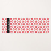 赤い唇，キス，口紅，あなたの名前，パーソナライズ ヨガマット (正面(横))