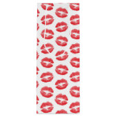 赤い唇，キス，口紅，あなたの名前，パーソナライズ ワインギフトバッグ (裏面)