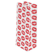 赤い唇，キス，口紅，あなたの名前，パーソナライズ ワインギフトバッグ (裏面アングル)