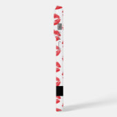 赤い唇，キス，口紅，あなたの名前，パーソナライズ iPhoneケース (左側面)