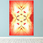 赤い唇 キャンバスプリント (インサイチュ (ウッドフロア))