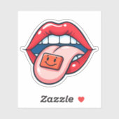 赤い唇 シール (シート)