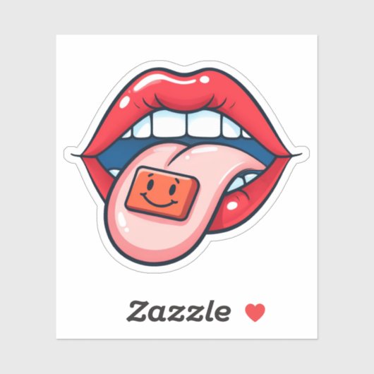 赤い唇 シール (シート)