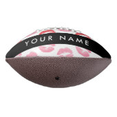 赤い唇,ピンクの唇,キス,あなたの名前,パーソナライズ アメリカンフットボール (回転270)