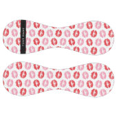 赤い唇，ピンクの唇，キス，あなたの名前，パーソナライズ ソフトボール (パネル)