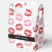 赤い唇，ピンクの唇，キス，あなたの名前，パーソナライズ フェイバーボックス (オープン)
