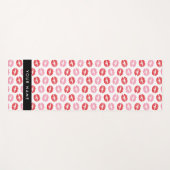 赤い唇,ピンクの唇,キス,あなたの名前,パーソナライズ ヨガマット (正面(横))