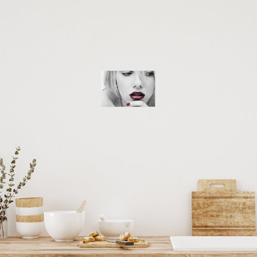 赤い唇 ポスター (キッチン)