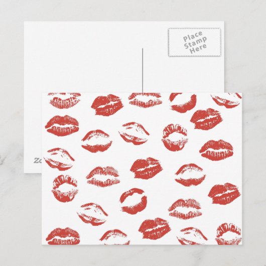 赤い唇 ポストカード (正面/裏面)