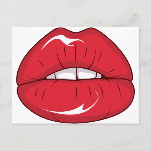 赤い唇 ポストカード (正面)