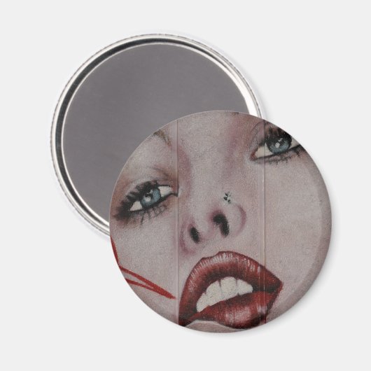 赤い唇 マグネット (正面/裏面)