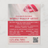 赤い唇、メイクアップアーティス広告ト チラシ (正面)