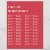 赤い唇、メイクアップアーティス広告ト チラシ (裏面)