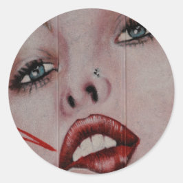 赤い唇 ラウンドシール