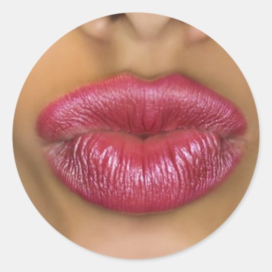 赤い唇 ラウンドシール (正面)