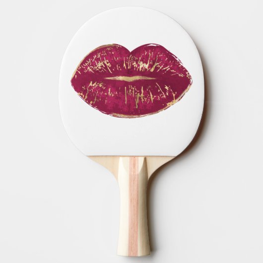 赤い唇 卓球ラケット (裏面)