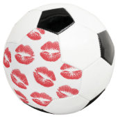 赤い唇、唇のパターン、赤い口紅、キス サッカーボール (3/4)