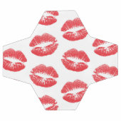 赤い唇、唇のパターン、赤い口紅、キス サッカーボール (フラット)