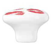 赤い唇、唇のパターン、赤い口紅、キス セラミックノブ (側面)