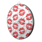 赤い唇、唇のパターン、赤い口紅、キス ダーツボード (正面右)