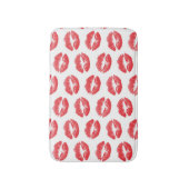 赤い唇、唇のパターン、赤い口紅、キス バスマット (正面縦)