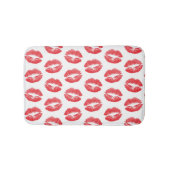 赤い唇、唇のパターン、赤い口紅、キス バスマット (正面)