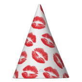 赤い唇、唇のパターン、赤い口紅、キス パーティーハット (右)