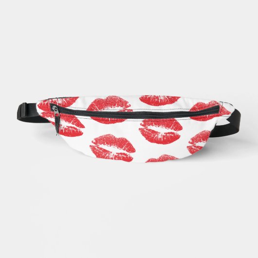 赤い唇、唇のパターン、赤い口紅、キス ファニーパック (正面)