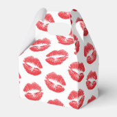 赤い唇、唇のパターン、赤い口紅、キス フェイバーボックス (裏面サイド)