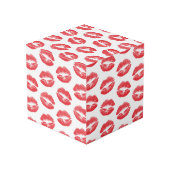 赤い唇、唇のパターン、赤い口紅、キス フォトキューブ (裏面アングル)