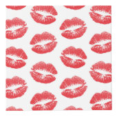 赤い唇、唇のパターン、赤い口紅、キス フォトキューブ (正面)