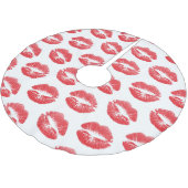 赤い唇、唇のパターン、赤い口紅、キス ブラッシュドポリエステルツリースカート (アングル)