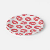 赤い唇、唇のパターン、赤い口紅、キス ペーパープレート (アングル)