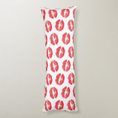 赤い唇、唇のパターン、赤い口紅、キス ボディピロー (裏面 (縦))