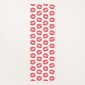 赤い唇、唇のパターン、赤い口紅、キス ヨガマット (正面)