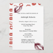 赤い唇 招待状 (正面/裏面)