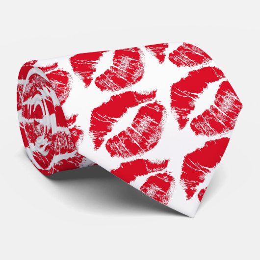 赤い唇(白) ネクタイ (ロール)