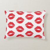 赤い唇、赤い口紅、キス、唇のパターン アクセントクッション (裏面)