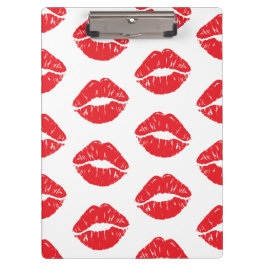 赤い唇、赤い口紅、キス、唇のパターン クリップボード