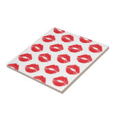 赤い唇、赤い口紅、キス、唇のパターン タイル (側面)