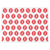 赤い唇、赤い口紅、キス、唇のパターン テーブルクロス (正面(横))