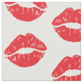 赤い唇、赤い口紅、キス、唇のパターン ファブリック (クローズアップ)