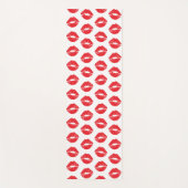 赤い唇、赤い口紅、キス、唇のパターン ヨガマット (正面)