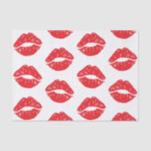 赤い唇、赤い口紅、キス、唇のパターン 薄葉紙 (正面)