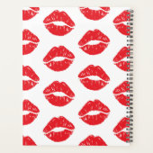 赤い唇、赤い口紅、唇のパターン、あなたの名前 プランナー手帳 (裏面)