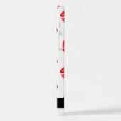 赤い唇、赤い口紅、唇のパターン、あなたの名前 iPhoneケース (左側面)